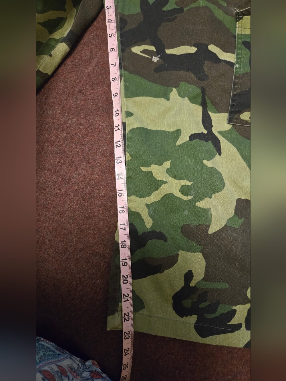Vintage Camo Pants Marked 36x32 Measuring 36x23 Cannot Red Hand Tag - Picture 2 of 9